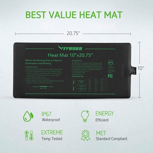 VIVOSUN Durable Waterproof Seedling Heat 10" x 20.75"